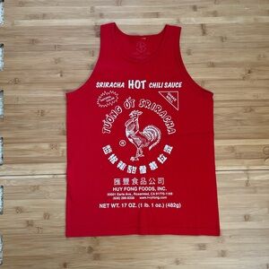 Sriracha Hot Chili Sauce Graphic Tank Top - Red